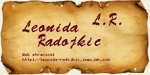 Leonida Radojkić vizit kartica
